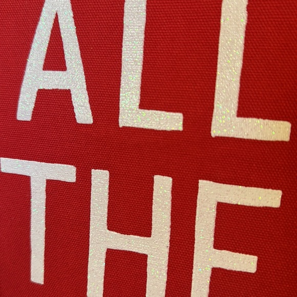 NWT Jingle All the Way Red Fabric Hanging Christmas Wall Decor - Picture 3 of 4